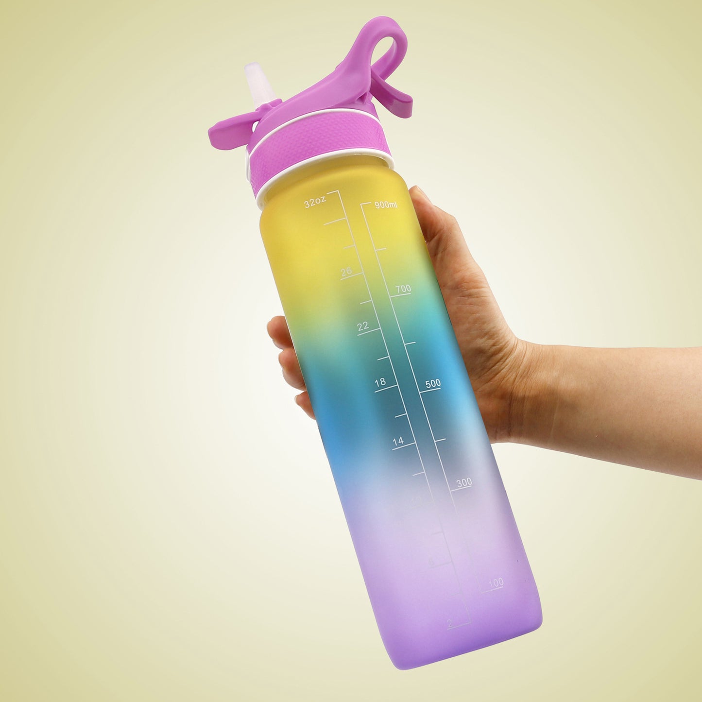 Space Sports Water Bottle – Straw, Spray & Time Marker