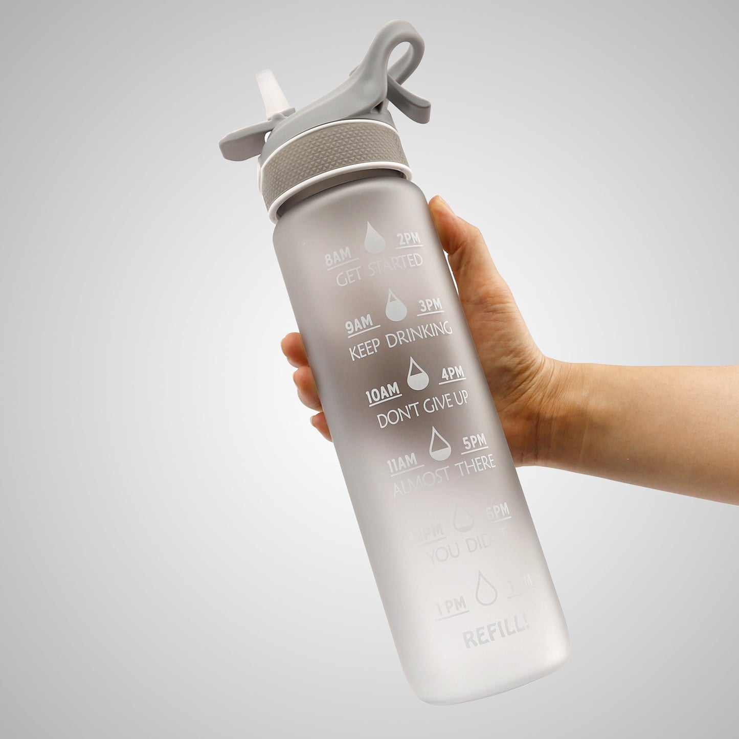 Space Sports Water Bottle – Straw, Spray & Time Marker